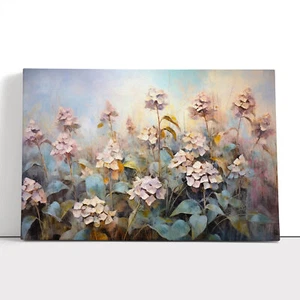 Hydrangea Impressionism Canvas Print Wall Art Framed Poster Picture Home Decor - Picture 1 of 4