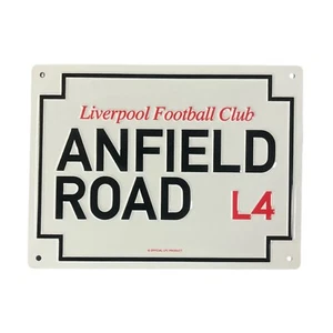 Liverpool FC Official Anfield Road Metal Street Sign 20x15cm LFC Gift - Picture 1 of 1
