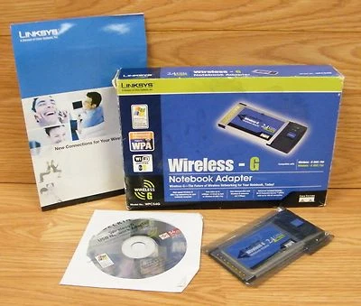 Linksys (WPC54G) 2.4 GHz 802.11g Wireless-G Notebook Adapter w/ Setup Wizard CD - Image 1 of 4