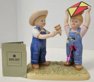 DENIM DAYS "LET’S FLY A KITE" by Homco 2005 Danny and Debby Figurine #15000-05 - Picture 1 of 10