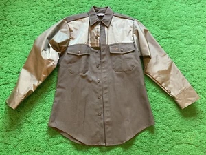 Vintage 70s Duxbak Green Cotton Nylon L/S Hunting Workwear Shirt Men's Small USA - Picture 1 of 7