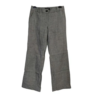 Pantalones de vestir Talbots para mujer 2 grises lana lino firma oficina clásico carrera Foto 1 de 4
