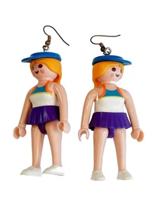 2012 Playmobil Tennis Figures Earrings - Picture 1 of 6