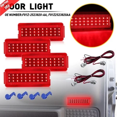 4X Interior Door Panel Light Reflector For 99-07 Ford Super Duty F250 F350 F450 - Изображение 1 из 4