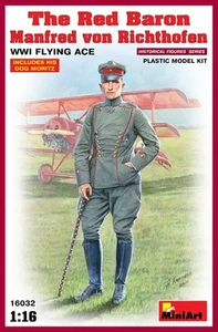 MINIART 16032 FIGURINE LE BARON ROUGE MANFRED VON RICHTHOFEN 1892-1918 1/16 - Photo 1/1
