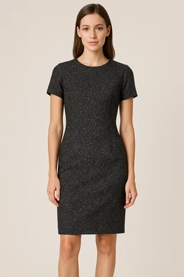 Vestido Vaina Jil Sander Diseñador Negro Multicolor Tweed Para Mujer’s 4 / IT 40 Italia Foto 1 de 4