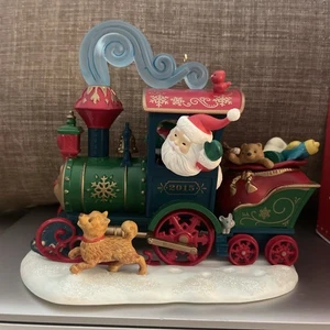 Hallmark Keepsake Ornament 2015 Santa's Christmas Train Event Exclusive Repaint - Picture 1 of 4