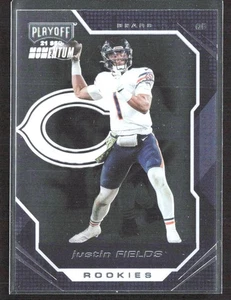 Tarjeta de novato 2021 Playoff Justin Fields #PMR-8 RC acetato Chicago Bears - Imagen 1 de 2