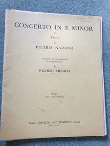 Nardini Concerto in E minor for string orchestra Novello School sheet music - Picture 1 of 2