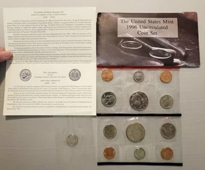 1996 US MINT SET 11 Coin P&D UNCIRCULATED w/ 1996 W WEST POINT DIME ☆☆ L@@K 👀 ☆ - Picture 1 of 12