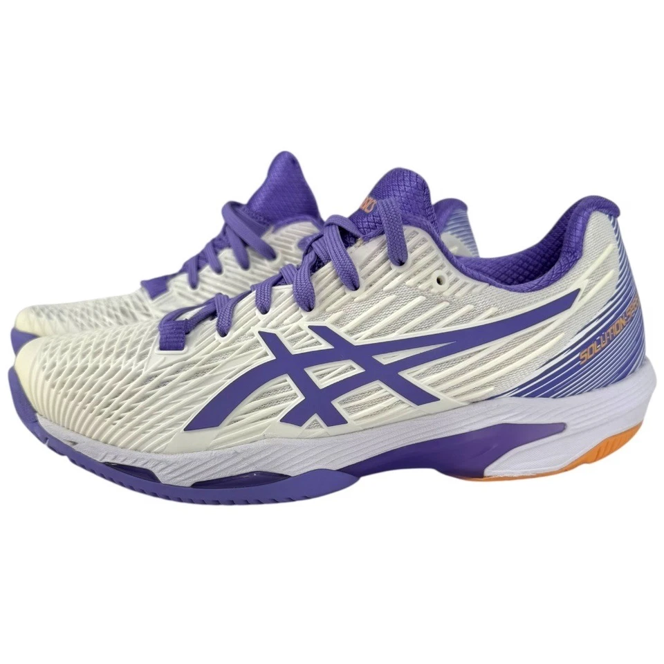 Tenis para mujer ASICS Gel Solution Speed FF 2 blanco púrpura talla 7,5 Foto 1 de 4