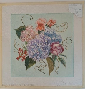 Rishfeld Designs Purple Hydrangea Dirks Hand Painted Needlepoint Canvas**READ** - Picture 1 of 1