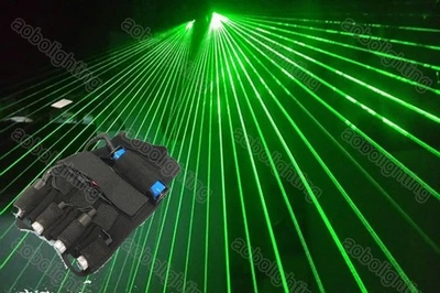 Rechargeable LED Green Laser Gloves Laser LED Stage Luminous Glove DJ Club Party - Image 1 of 4