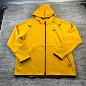 Under ARmour Hoodie Mens 2XL XXL Gold Unstoppable Fleece Full Zip - Picture 1 of 10