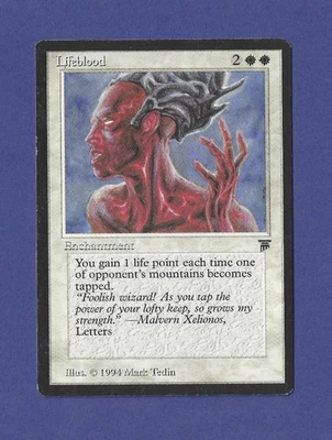 1994 Magic the Gathering - Lifeblood - Enchantment - Legends MTG - Image 1 of 2