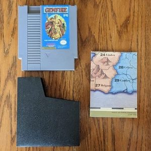 Gemfire NES Nintendo Game Cartridge and Map Insert Authentic Cleaned Tested - Picture 1 of 23