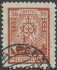 Litauen 1923 Litauisches Kreuz gez 11 1/4 WZ 5 Klaipeda Stempel - Annexion