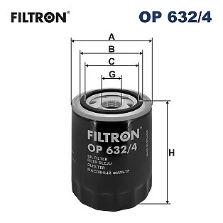 FILTRON OP 632/4 Oil Filter for ,HYUNDAI,KIA - Image 1 of 4