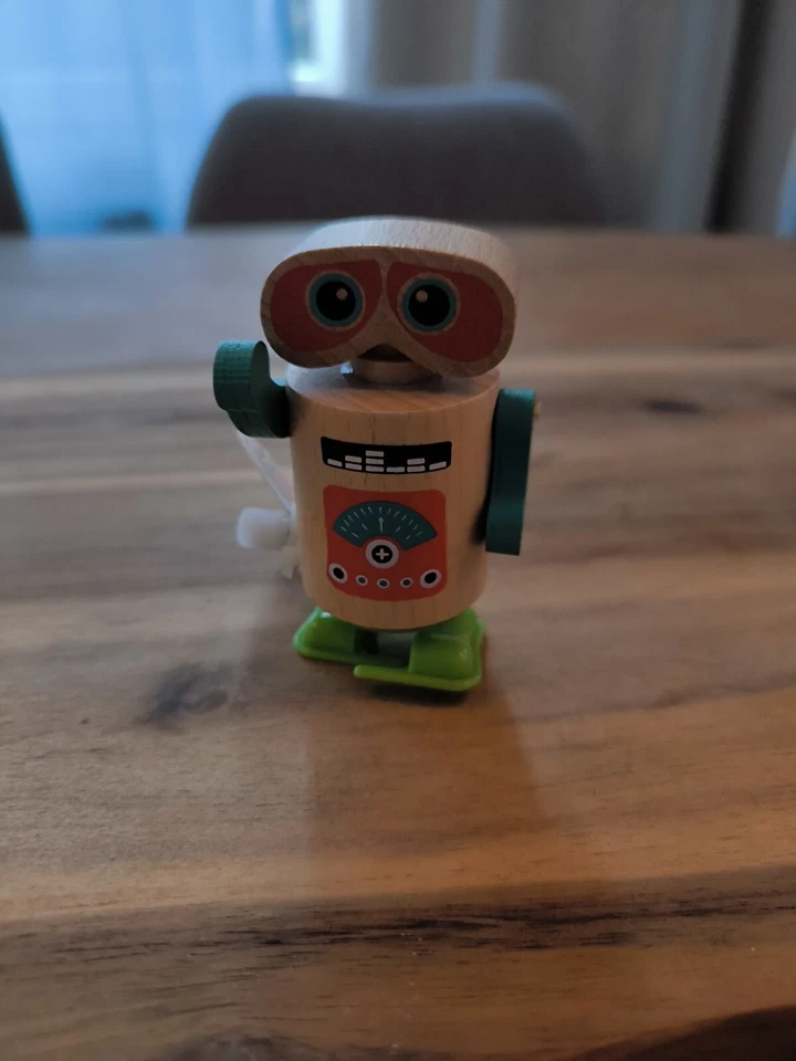 Holz Roboter Zum Aufziehen Aufziehroboter - Bild 1 von 1