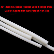 Ø1-25mm Silicone Rubber Solid Sealing Strip Gasket Round Bar Waterproof Non-slip