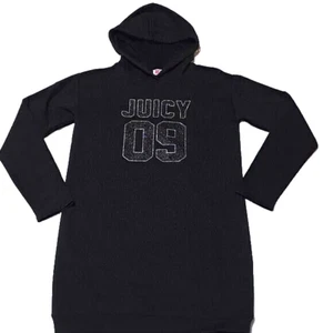Juicy Couture Sparkle Hooded Sweatshirt Dress With Cut Out Back Athleasure M - Picture 1 of 9
