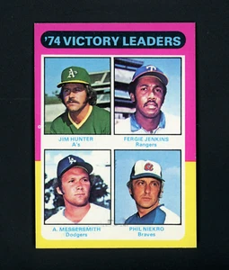 1975 Topps '74 Victory Leaders - Hunter, Niekro, Jenkins #310 NM-MT - Picture 1 of 2