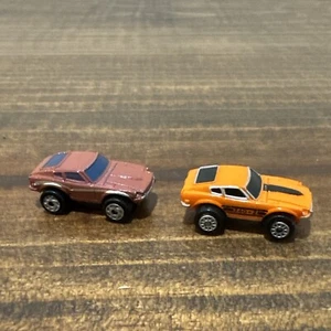 VINTAGE MICRO MACHINES DATSUN MINI CAR GALOOB 1994 Orange Lot Of 2 - Picture 1 of 7