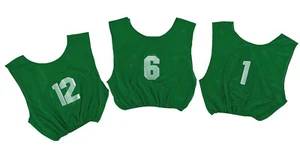 Champion Dozen Adult  All Sport w/ Numbers 1-12 PINNIES Scrimmage Vests 4 Colors - Picture 1 of 5