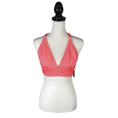 Hula Honey For Macy’s Swimsuit Bikini Top Size XL Strappy Orange White - Image 1 of 4
