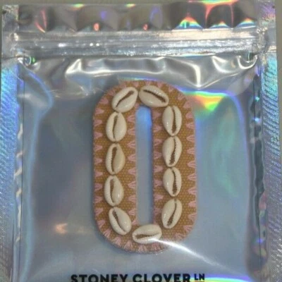 NEW Stoney Clover Lane LARGE 3.5" O Letter Sticker PATCH Natural Pink SHELL s - Image 1 of 4