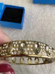 Heidi Daus Multi Stone Bangle Bracelet 7” Signed - Picture 1 of 3