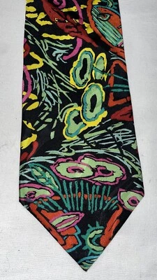 Cravatta vintage Memphis Milano da collezione 100% seta - Imagen 1 de 4