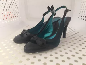 Gianni Bini Black and Cyan Heels (W) Shoe Size 8.5M Good Shape - Picture 1 of 8