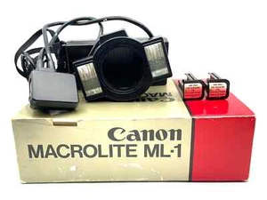 Flash Canon Macrolite ML-1 en embalaje original para Canon A-1, AE-1, AE-1 Program Flash - Imagen 1 de 3