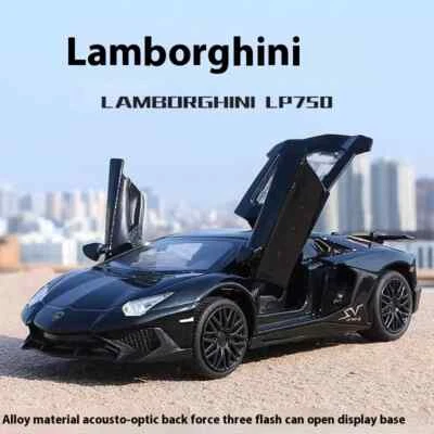 1:32 Lamborghini Aventador LP750-4 Alloy Sport Car Diecast Model Sound Light Toy - Image 1 of 4