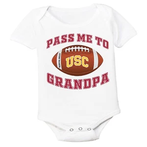 Future Tailgater USC Trojans Pass Me to GRANDPA GRANDMA Baby Bodysuit - Picture 1 of 5