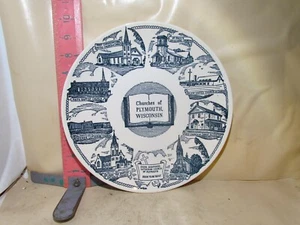 KETTLESPRINGS KILNS PLATE - CHURCHES OF PLYMOUTH , WISCONSIN - CENTENNIAL 1977 - Picture 1 of 2