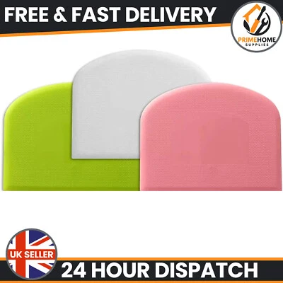 Dough Cutter Dual Sided Flexible Plastic Bowl Scraper for Bread Pizza Pastry - Image 1 of 4