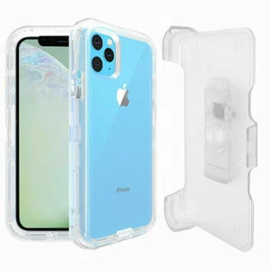 Funda transparente para iPhone 12 Mini 12 Pro MAX (clip de cinturón se adapta a Otterbox Defender) - Imagen 1 de 17