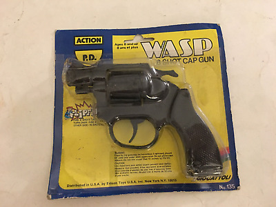 1980s Edison Giocattoli Wasp Toy Cap Gun New In Package Has Orange Plug On End • 34.95$