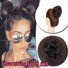 Thick Chignon Messy Bun Clip In Remy Human Hair Extensions Updo Elastic Ban G106
