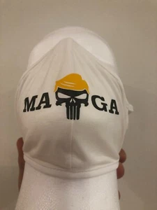 (2) Máscara facial Trump MAGA transpirable bambú spandex blanco sobre la oreja comeaux - Imagen 1 de 3