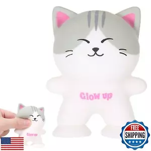 Squishy Cat Squeeze Toys,Sucker cat Stress Toy,cat Kawaii Squishies Stress Re - Picture 1 of 5