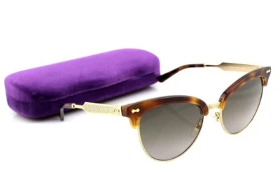RARO NUEVO Genuino GUCCI Havana Dorado Marrón Club Master Gafas de Sol GG 4283S CRX HA Foto 1 de 4