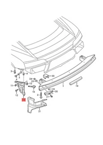 Genuine AUDI R8 4S3 4S9 4SP 4SR Guide Section Left 4S0807377D - Picture 1 of 1