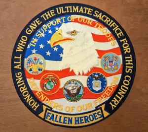 FREEDOM DEFENDER for FALLEN HEROES 10"ø LARGE PATCH BIKER FREEDOM DEFENDER - Bild 1 von 5