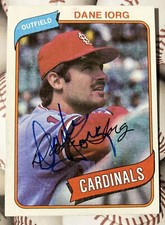 1980 Topps #139 Dane Iorg Signed Card Autograph