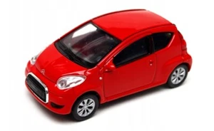 Coche familiar francés Citroen C1 modelo rojo diecast escala 1:43 Welly - Imagen 1 de 4