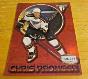 Chris Pronger 2000-01 Titanium Red #81 #'d 060/299 Card NHL St. Louis Blues - Picture 1 of 2