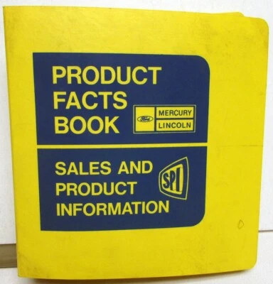 1975 Lincoln Mercury Facts Book Cougar Continental Mark IV Montego Marquis Foto 1 de 4